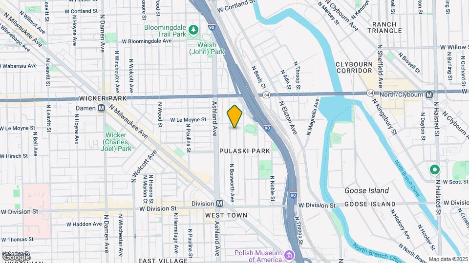 1443 N Bosworth Ave Map and Location Details