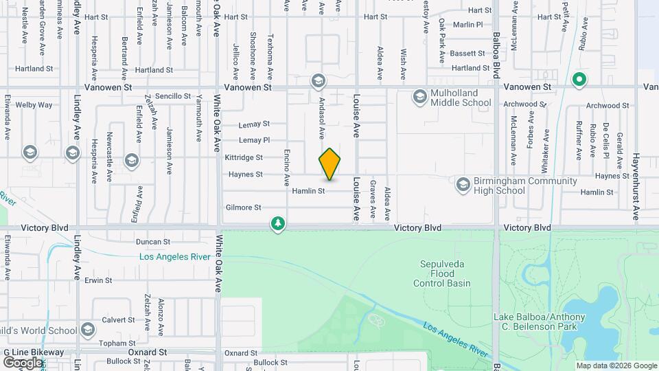 17345 Hamlin St Mapa y Detalles de la Ubicación