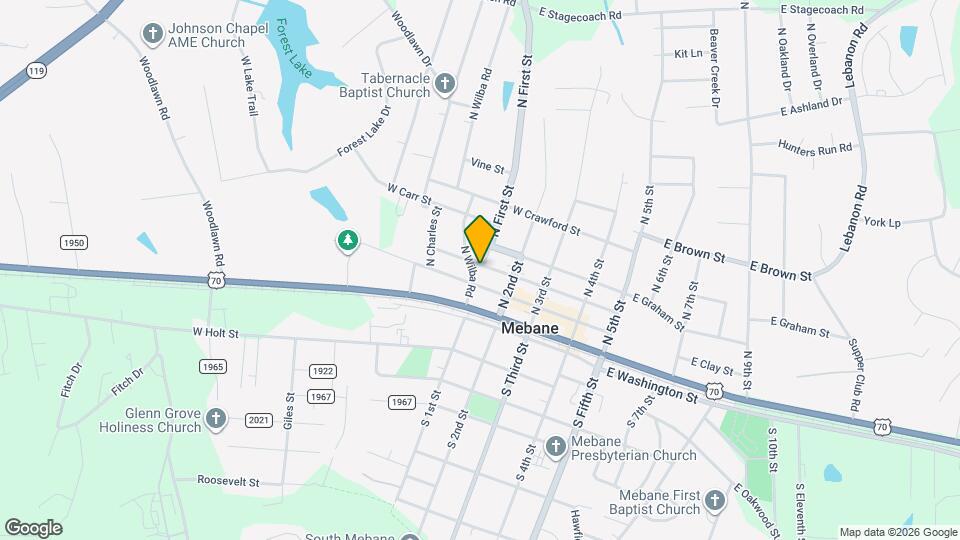 204 N Wilba Rd Map and Location Details