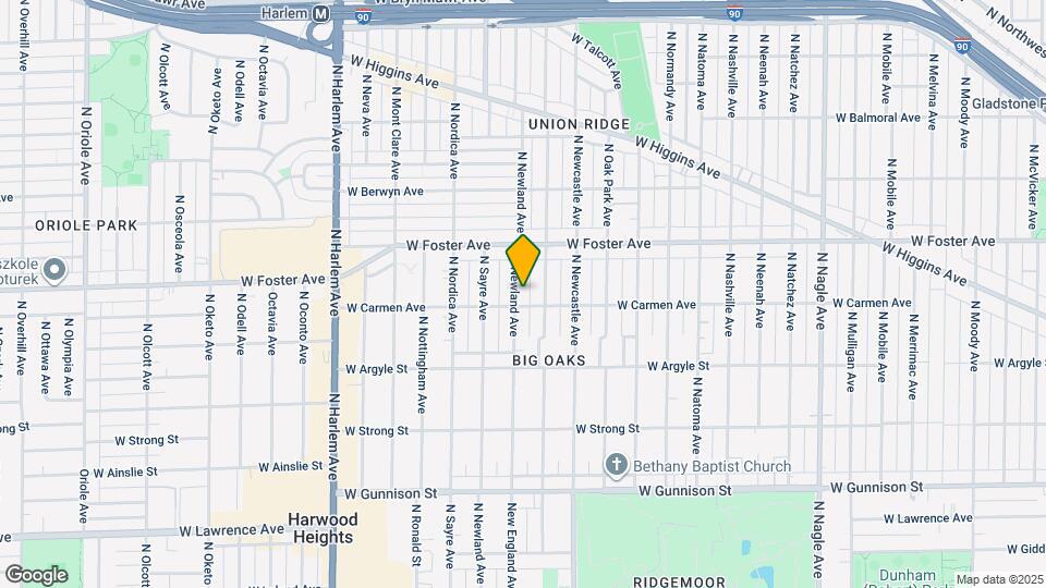 5111 N Newland Ave Map and Location Details