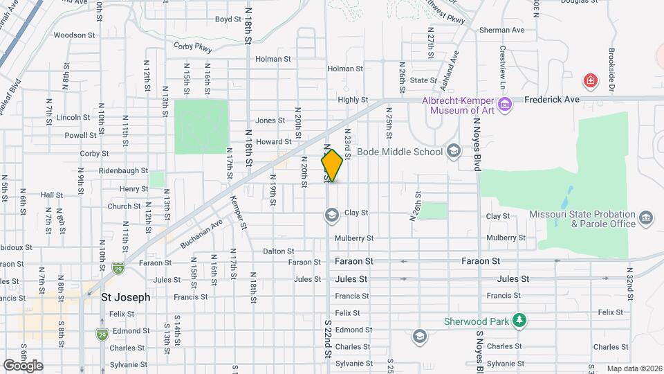 635 N 22nd St Map and Location Details