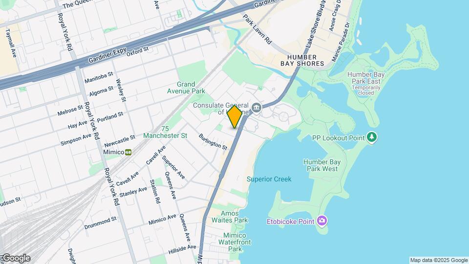 2302 Lake Shore Blvd W Map and Location Details