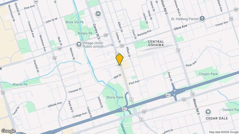 430 Simcoe St S Map and Location Details