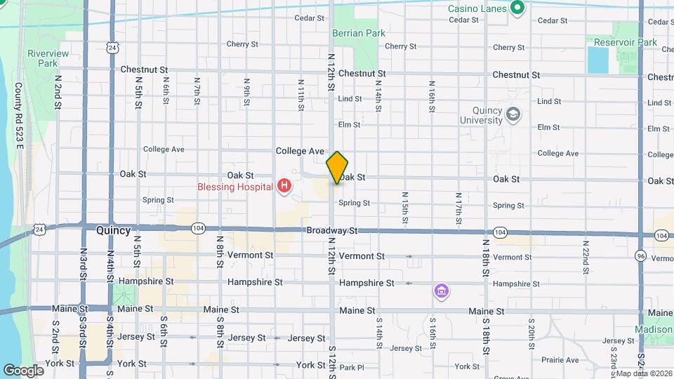 514 N 12th St, Unit 514 N 12th street Quincy Illinois 62301 Mapa y Detalles de la Ubicación