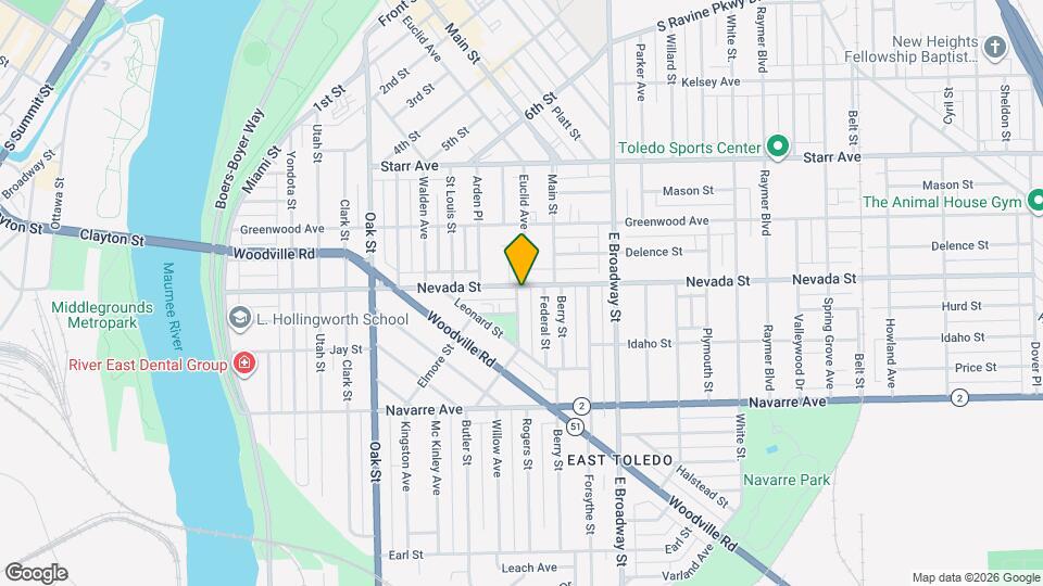 640 Nevada St Map and Location Details