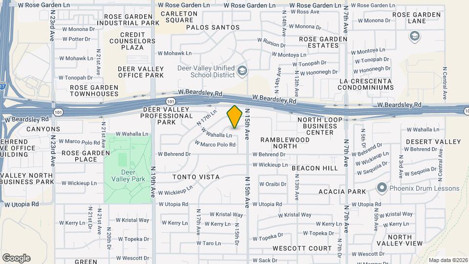 1522 W Wahalla Ln Map and Location Details