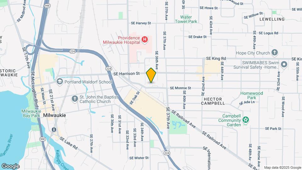 3533 SE Monroe St Map and Location Details