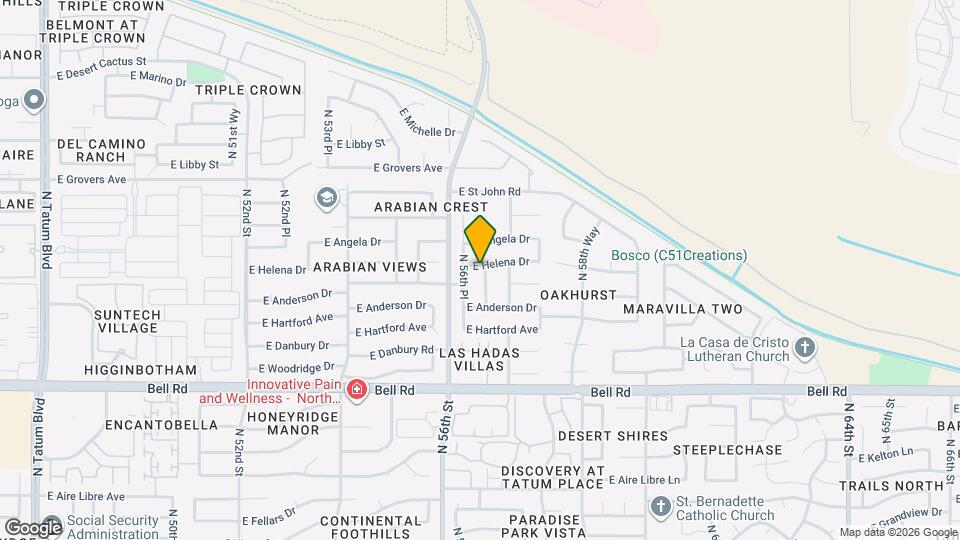 17414 N 56th Way Map and Location Details