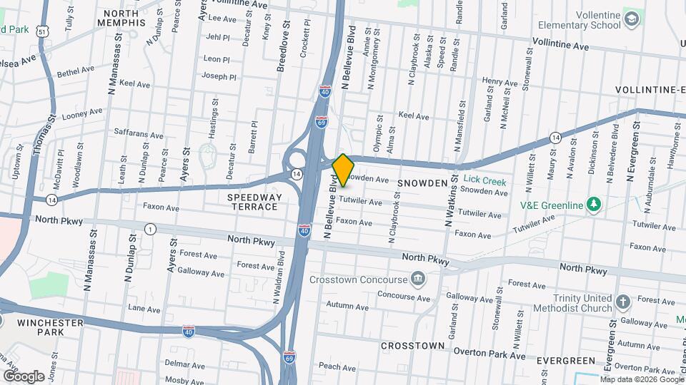 1202 Tutwiler Ave Mapa y Detalles de la Ubicación