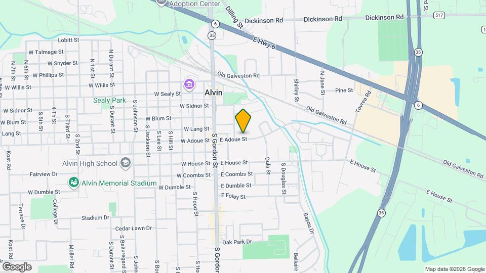 304 E Adoue St Mapa y Detalles de la Ubicación