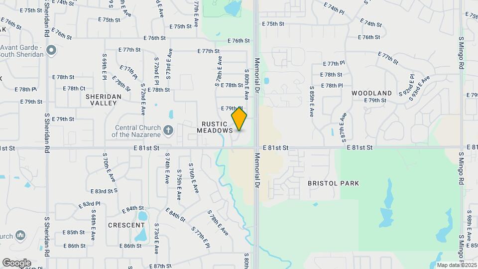 8028 S 79th E Ave Map and Location Details