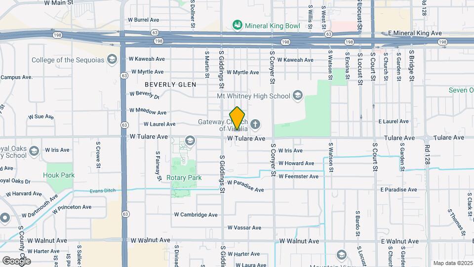 1140 W Tulare Ave Map and Location Details