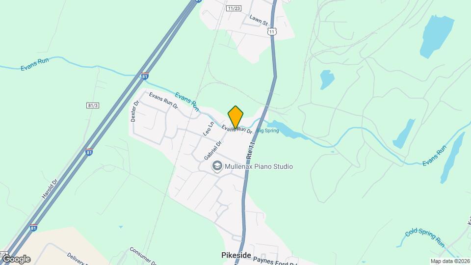 115 Evans Run Dr Map and Location Details