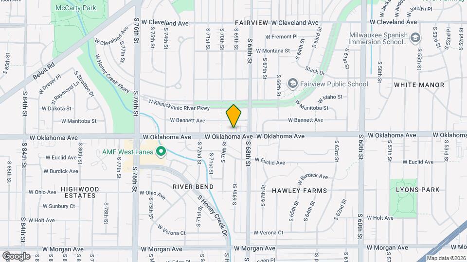 6838 W Oklahoma Ave, Unit 6838 W Oklahoma Ave Upper Map and Location Details