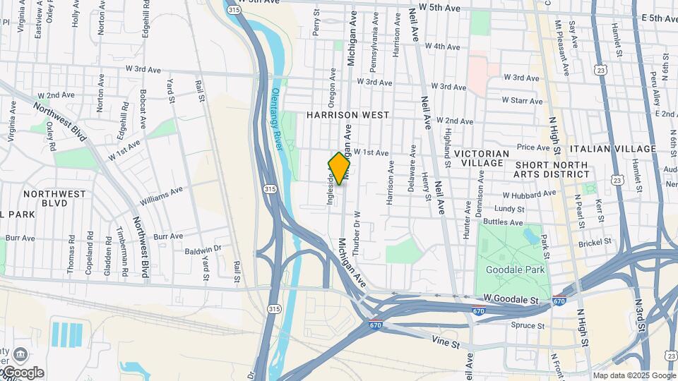 875 Michigan Ave Map and Location Details