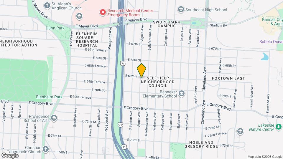 6909 Agnes Ave Map and Location Details