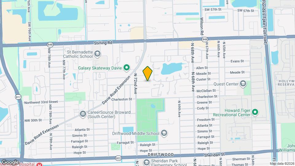 7110 Custer St Mapa y Detalles de la Ubicación