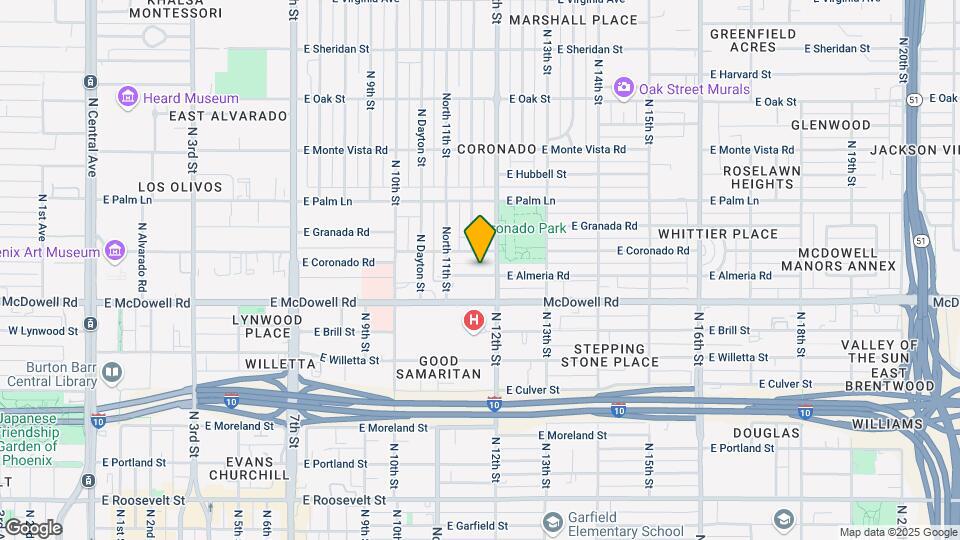 1136 E Almeria Rd Map and Location Details