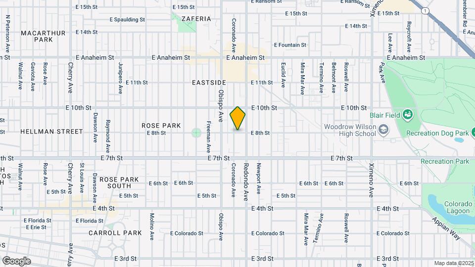 3322 E 8th St Map and Location Details