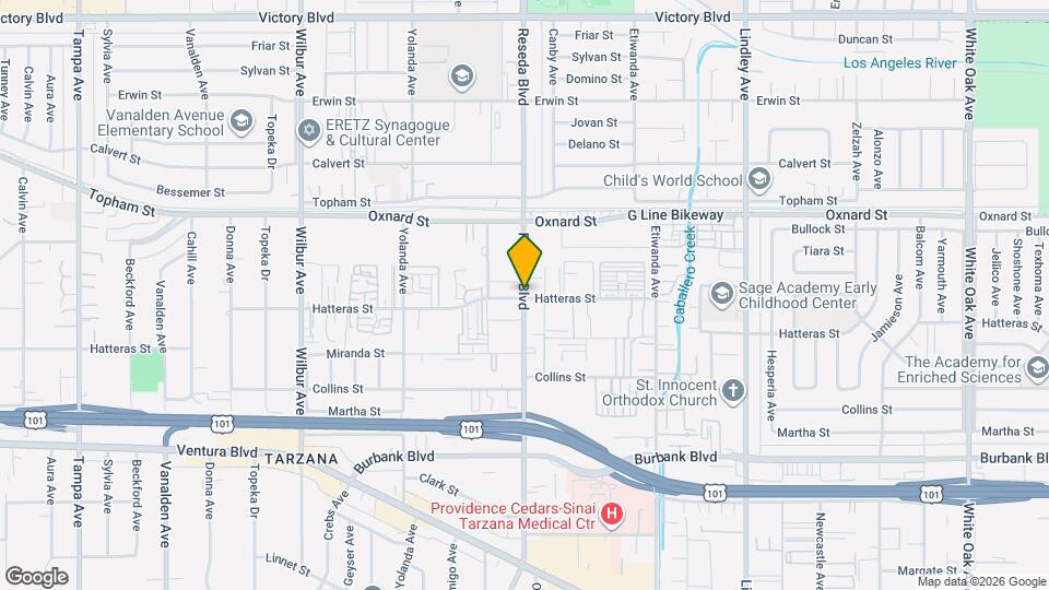 Tarzana Garden Apartments Map and Location Details