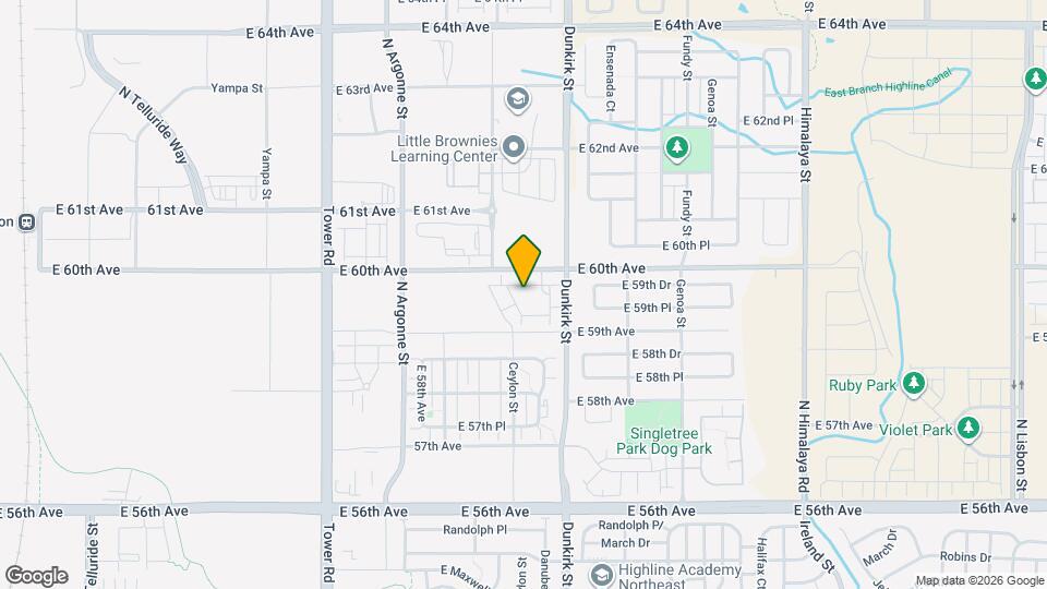 East Range Crossings Mapa y Detalles de la Ubicación