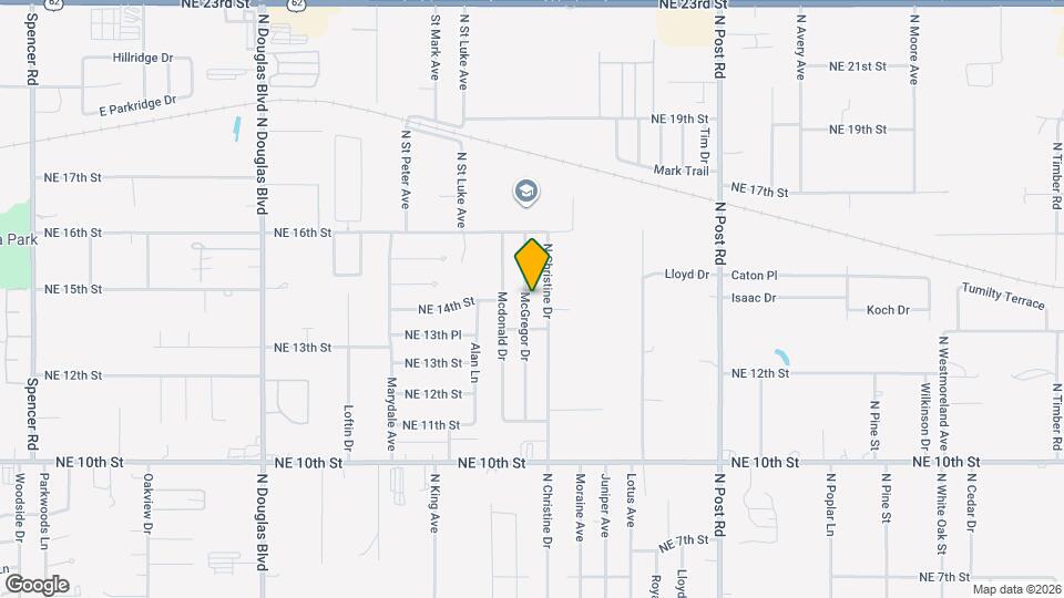 1500 McGregor Dr Map and Location Details