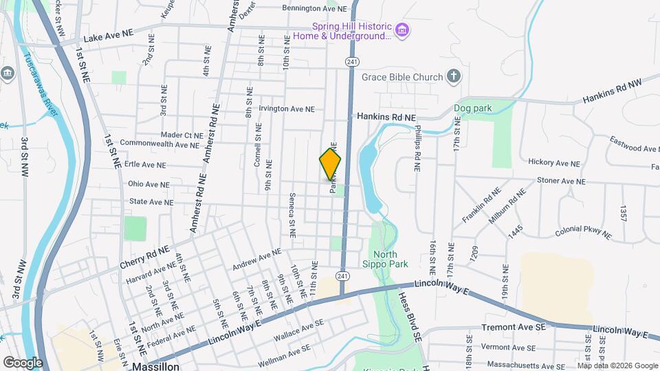 841 Parkview St NE Map and Location Details