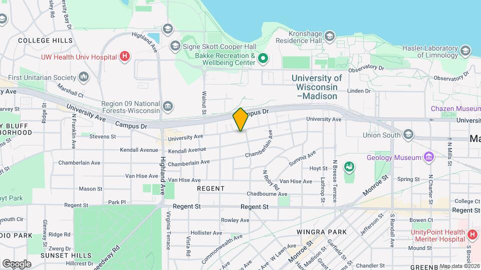 2107 University Ave Map and Location Details