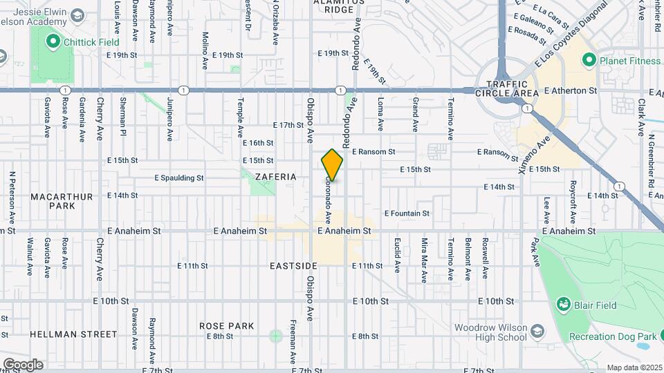 1424 Coronado Ave Map and Location Details