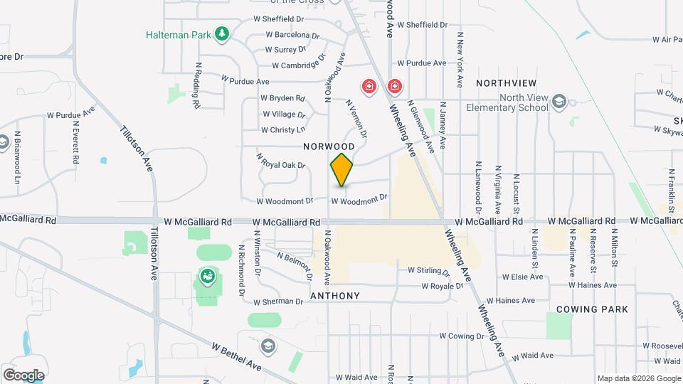 1810 W Northfield Dr Map and Location Details