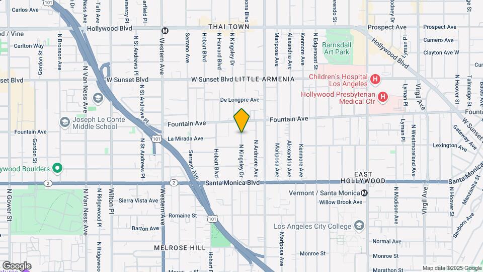 1255 N Kingsley Dr Map and Location Details