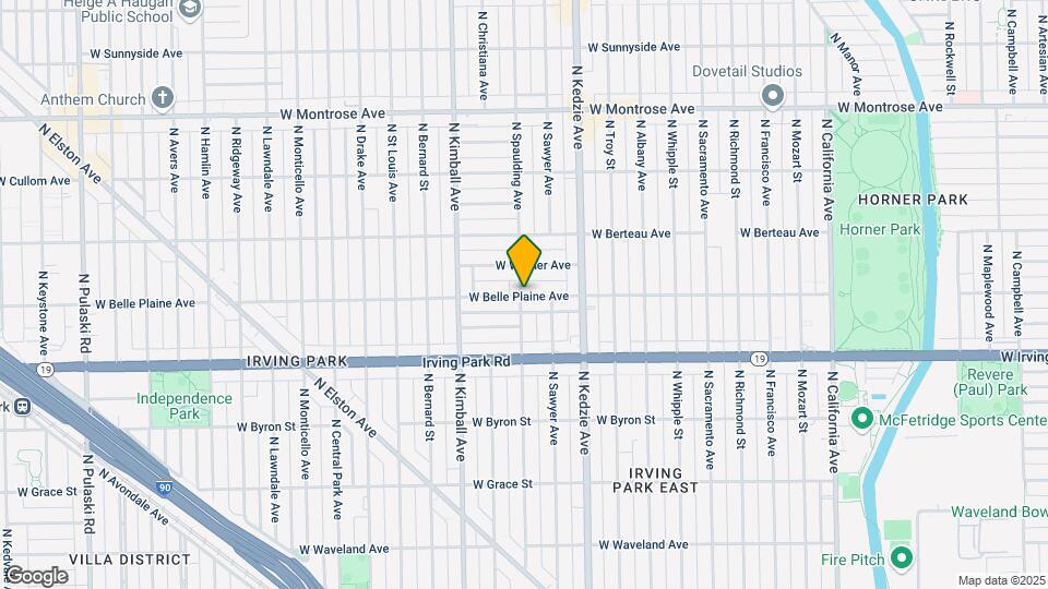 3258 W Belle Plaine Ave, Unit 3 Map and Location Details