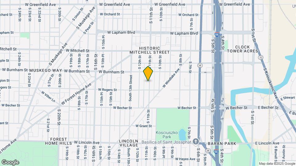 1957 S 11th St, Unit 1957 Upper Map and Location Details