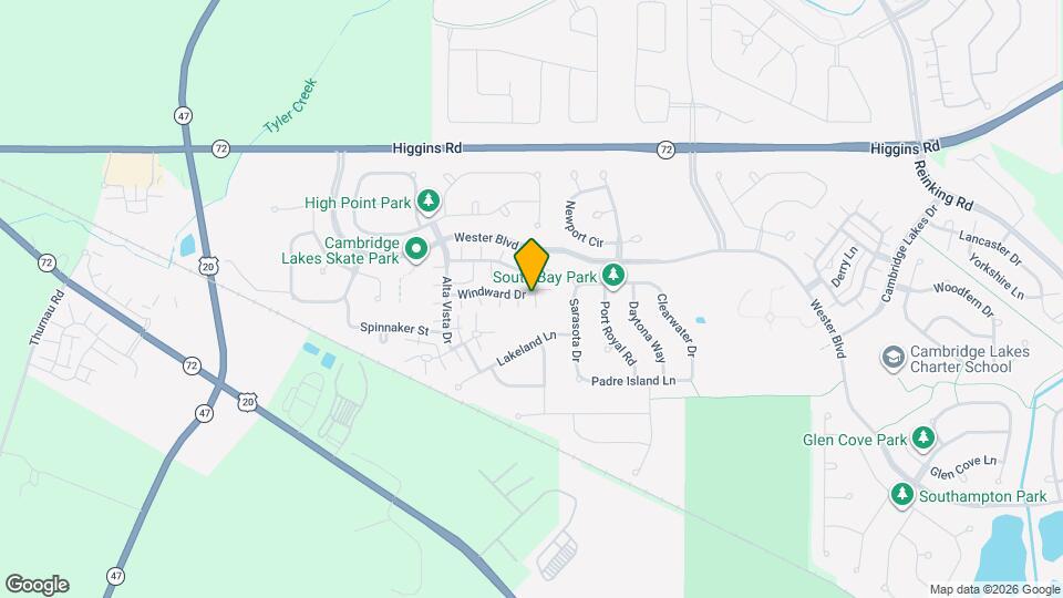 1597 Windward Dr Map and Location Details