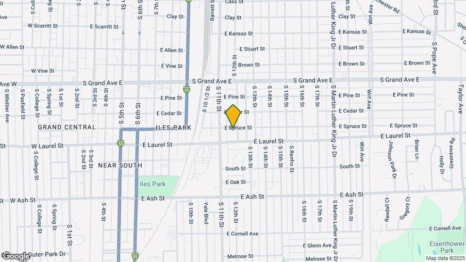 1126 E Spruce St Map and Location Details