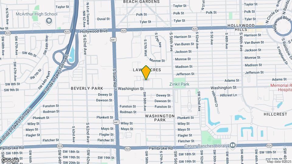 5845 Washington St Map and Location Details