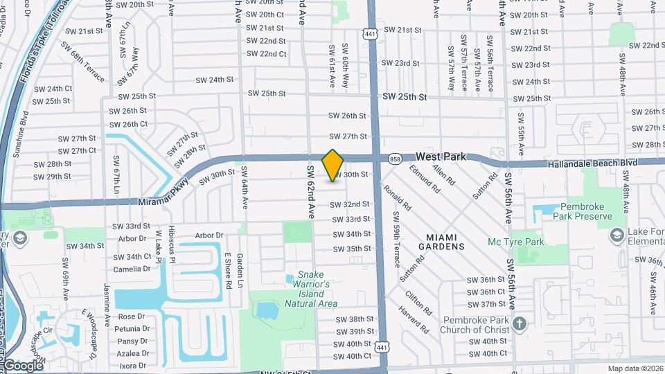 6117 SW 31st St Map and Location Details