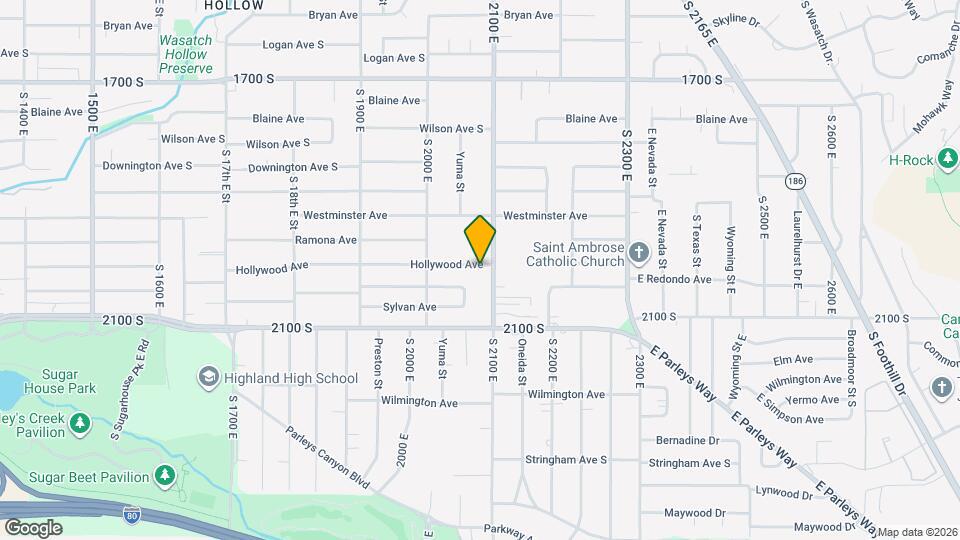 2068 Hollywood Ave Map and Location Details