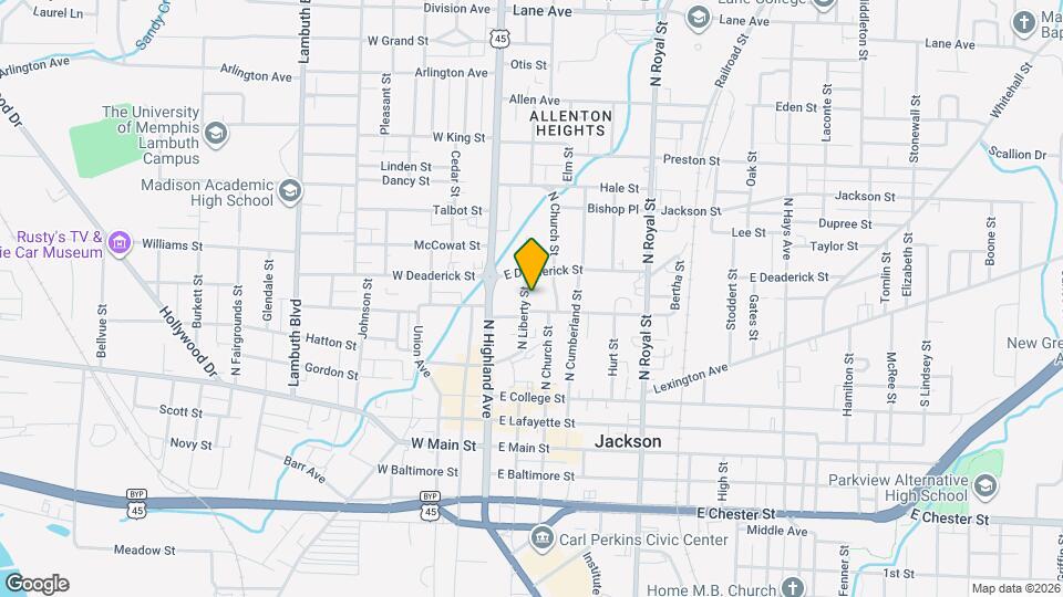 390 N Liberty St Map and Location Details