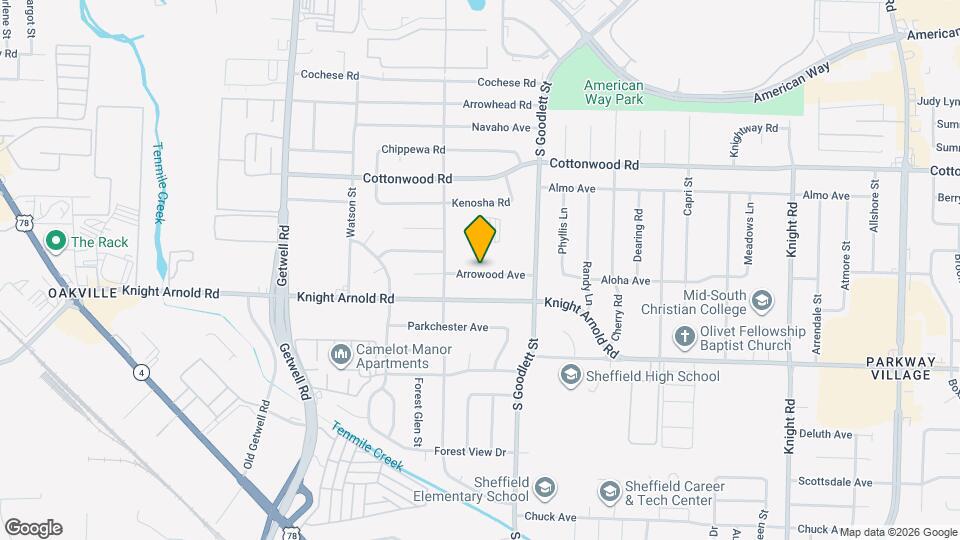 4190 Arrowood Ave Map and Location Details
