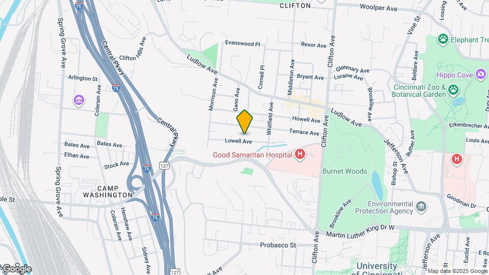 550 Lowell Ave Map and Location Details