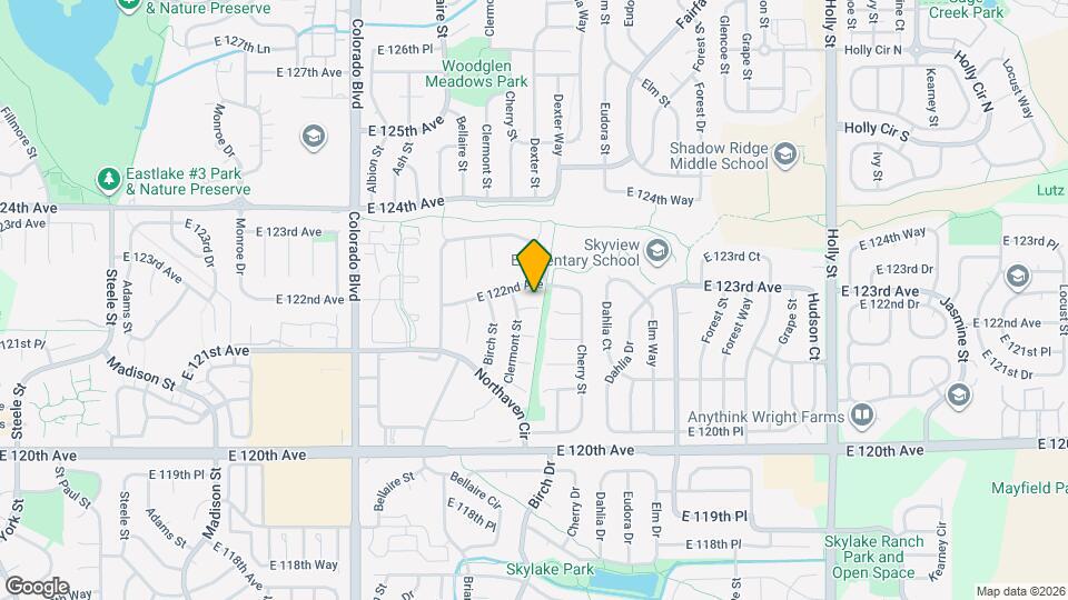 4463 E 122nd Ct Map and Location Details