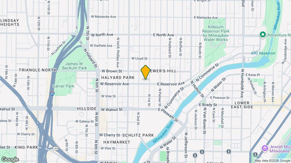 118 W Reservoir Ave Map and Location Details