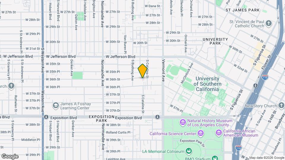 1196 W 36th St Map and Location Details