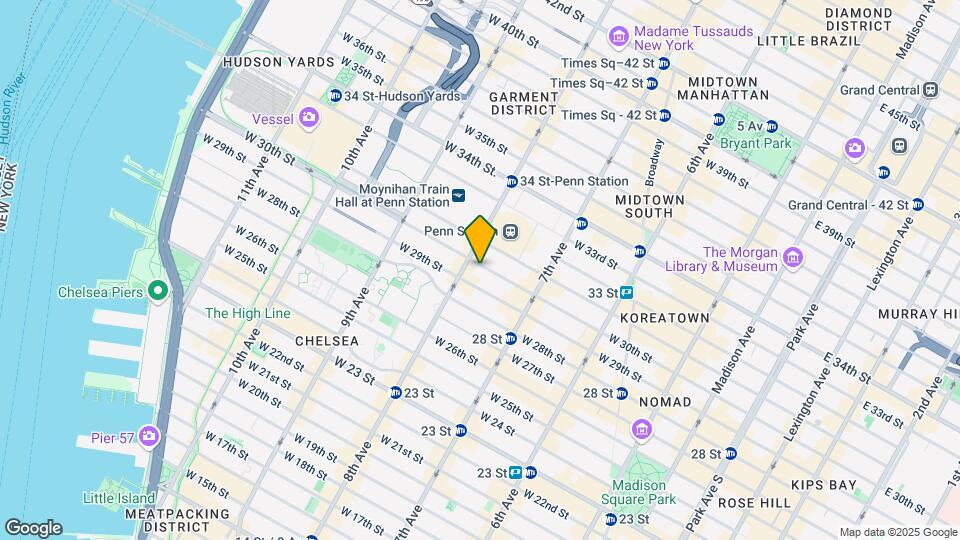 252 W 30th St Map and Location Details