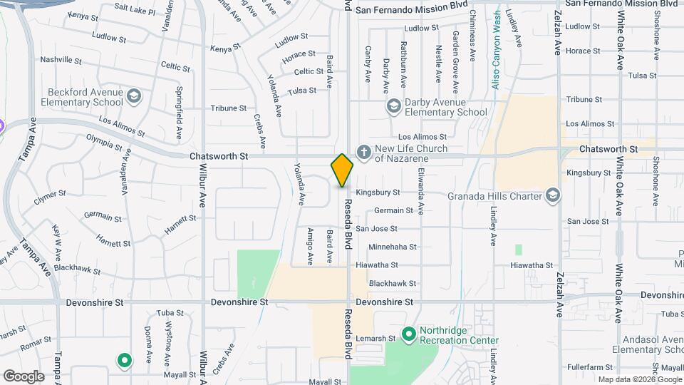 10557 Reseda Blvd Map and Location Details