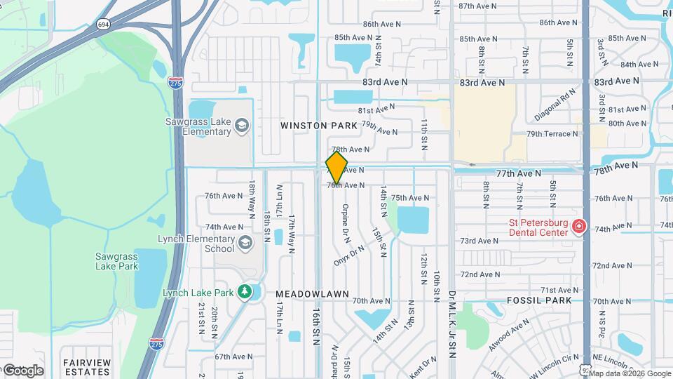 7599 Meadowlawn Dr N Map and Location Details