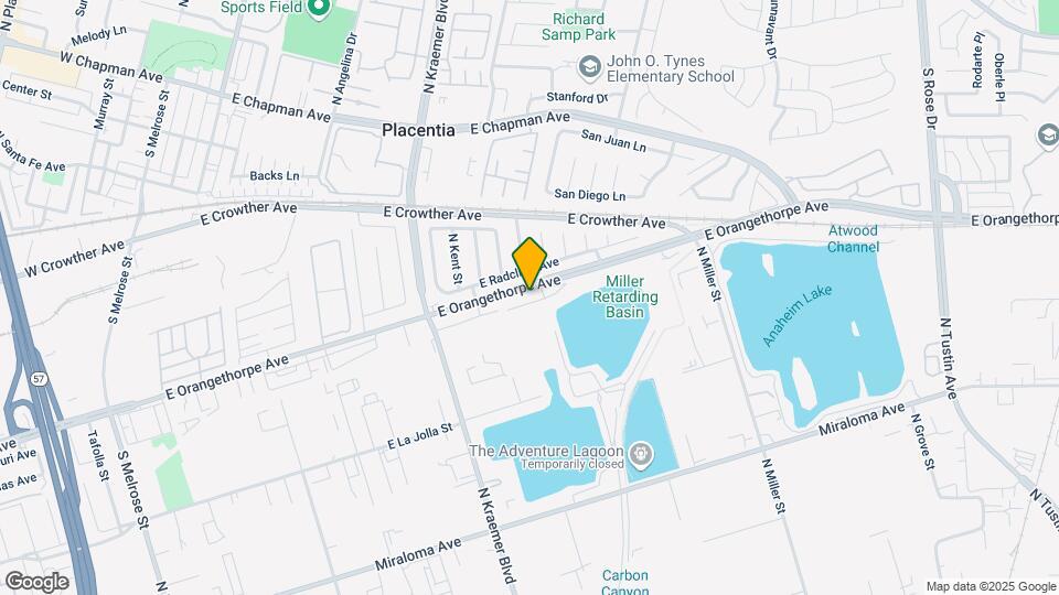 3176 E Orangethorpe Ave Mapa y Detalles de la Ubicación
