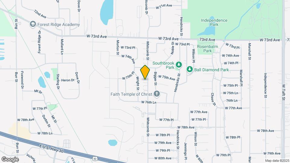 7556 Whitcomb St Mapa y Detalles de la Ubicación