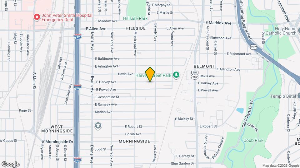 1244 E Harvey Ave Map and Location Details